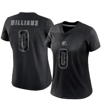 ＃0 Women's Bucky Williams Black Limited Cleveland Browns Reflective Jersey