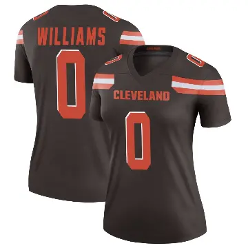 ＃0 Women's Bucky Williams Brown Legend Cleveland Browns Jersey
