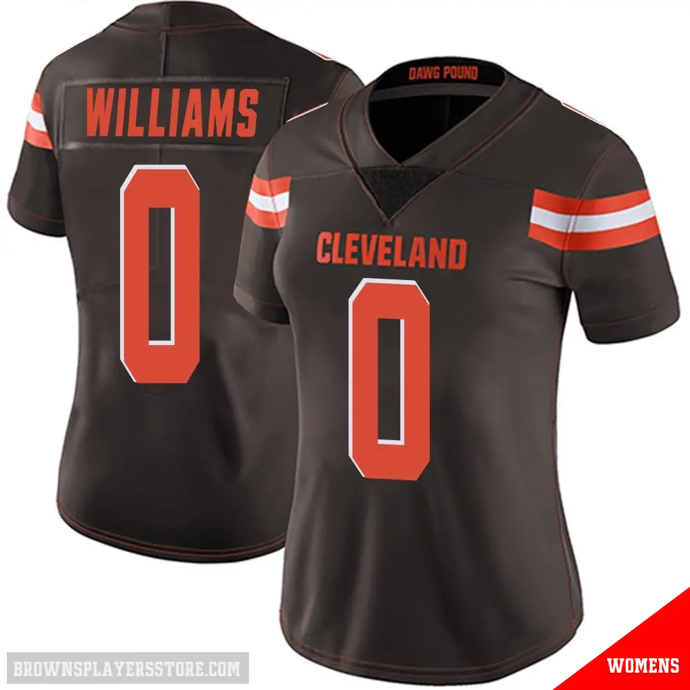 ＃0 Women's Bucky Williams Brown Limited Cleveland Browns Team Color Vapor Untouchable Jersey