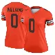 ＃0 Women's Bucky Williams Orange Legend Cleveland Browns Inverted Jersey