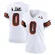 ＃0 Women's Bucky Williams White Game Cleveland Browns 1946 Collection Alternate Jersey
