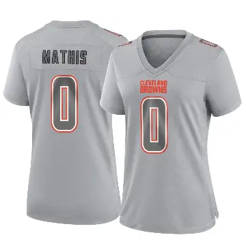 ＃0 Women's Damarri Mathis Gray Game Cleveland Browns Atmosphere Fashion Jersey
