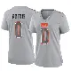 ＃0 Women's Damarri Mathis Gray Game Cleveland Browns Atmosphere Fashion Jersey
