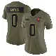 ＃0 Women's Damarri Mathis Olive Limited Cleveland Browns 2025 Salute to Service Jersey