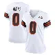＃0 Women's Damarri Mathis White Game Cleveland Browns 1946 Collection Alternate Jersey
