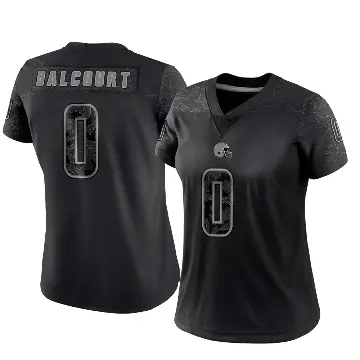 ＃0 Women's Darrian Dalcourt Black Limited Cleveland Browns Reflective Jersey