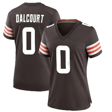 ＃0 Women's Darrian Dalcourt Brown Game Cleveland Browns Team Color Jersey