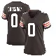 ＃0 Women's Darrian Dalcourt Brown Game Cleveland Browns Team Color Jersey