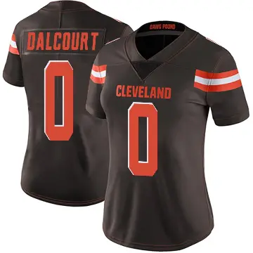 ＃0 Women's Darrian Dalcourt Brown Limited Cleveland Browns Team Color Vapor Untouchable Jersey