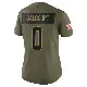 ＃0 Women's Darrian Dalcourt Olive Limited Cleveland Browns 2025 Salute to Service Jersey