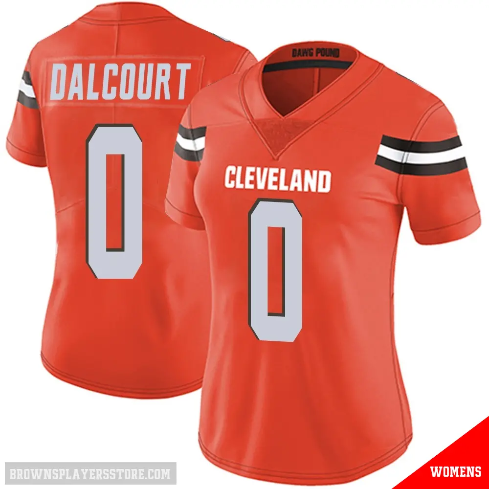 ＃0 Women's Darrian Dalcourt Orange Limited Cleveland Browns Alternate Vapor Untouchable Jersey