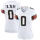 ＃0 Women's Darrian Dalcourt White Game Cleveland Browns Jersey