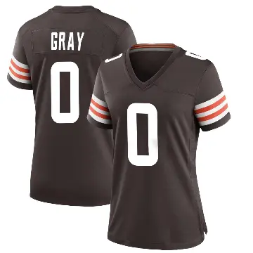 ＃0 Women's Eric Gray Brown Game Cleveland Browns Team Color Jersey