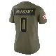 ＃0 Women's Greg Newsome II Olive Limited Cleveland Browns 2025 Salute to Service Jersey