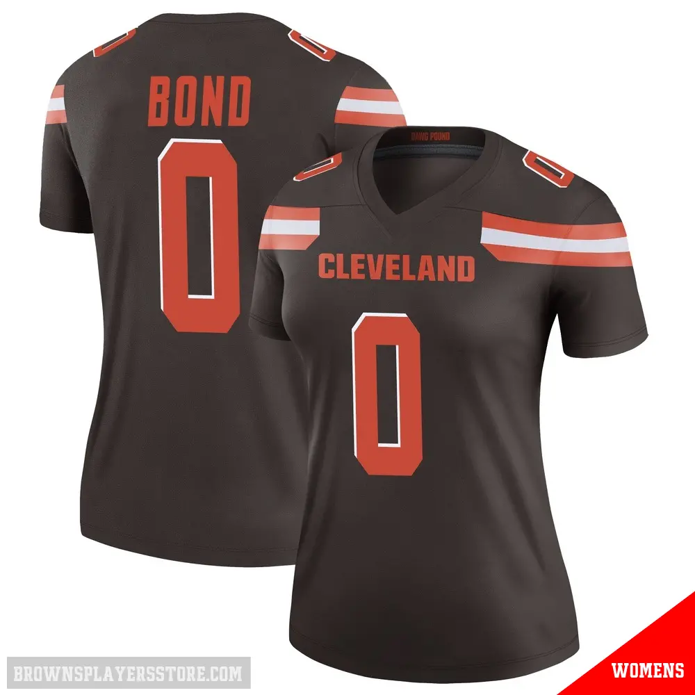 ＃0 Women's Isaiah Bond Brown Legend Cleveland Browns Jersey
