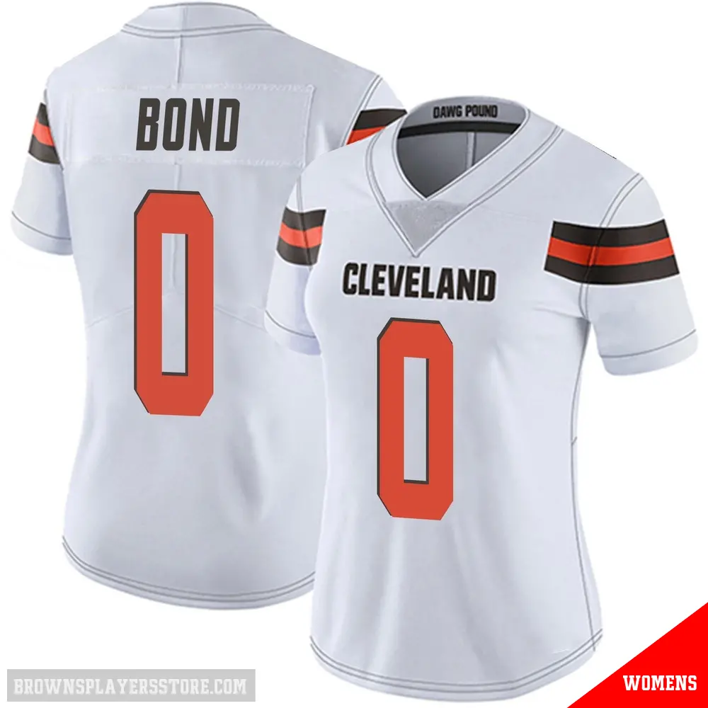 ＃0 Women's Isaiah Bond White Limited Cleveland Browns Vapor Untouchable Jersey