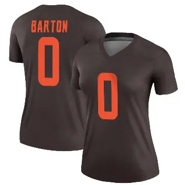 ＃0 Women's Jackson Barton Brown Legend Cleveland Browns Alternate Jersey