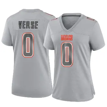 ＃0 Women's Jared Verse Gray Game Cleveland Browns Atmosphere Fashion Jersey