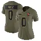 ＃0 Women's Jared Verse Olive Limited Cleveland Browns 2025 Salute to Service Jersey