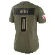 ＃0 Women's Jared Verse Olive Limited Cleveland Browns 2025 Salute to Service Jersey