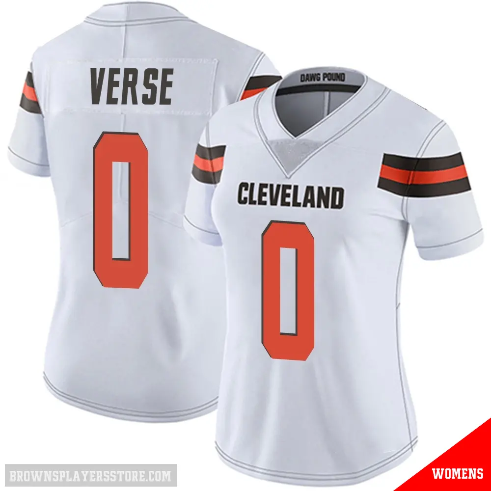 ＃0 Women's Jared Verse White Limited Cleveland Browns Vapor Untouchable Jersey