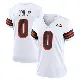＃0 Women's Jimmy Horn Jr. White Game Cleveland Browns 1946 Collection Alternate Jersey