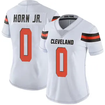 ＃0 Women's Jimmy Horn Jr. White Limited Cleveland Browns Vapor Untouchable Jersey