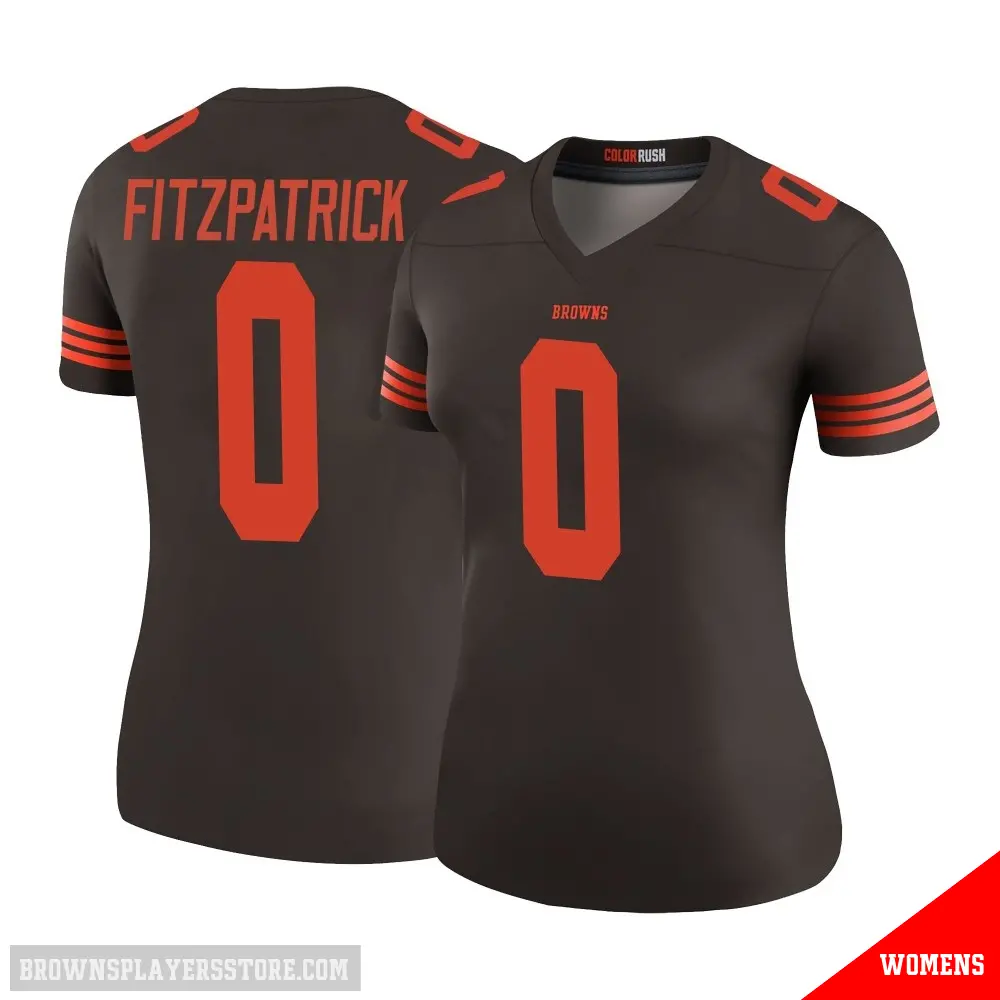 ＃0 Women's John FitzPatrick Brown Legend Cleveland Browns Color Rush Jersey