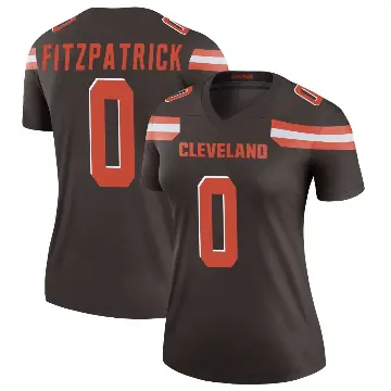 ＃0 Women's John FitzPatrick Brown Legend Cleveland Browns Jersey