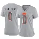 ＃0 Women's John FitzPatrick Gray Game Cleveland Browns Atmosphere Fashion Jersey