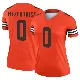 ＃0 Women's John FitzPatrick Orange Legend Cleveland Browns Inverted Jersey