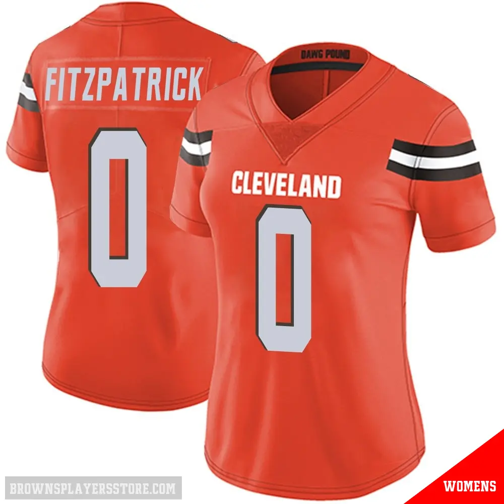 ＃0 Women's John FitzPatrick Orange Limited Cleveland Browns Alternate Vapor Untouchable Jersey