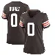 ＃0 Women's Krys Barnes Brown Game Cleveland Browns Team Color Jersey