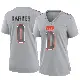 ＃0 Women's Krys Barnes Gray Game Cleveland Browns Atmosphere Fashion Jersey