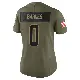 ＃0 Women's Krys Barnes Olive Limited Cleveland Browns 2025 Salute to Service Jersey