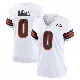 ＃0 Women's Krys Barnes White Game Cleveland Browns 1946 Collection Alternate Jersey