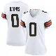 ＃0 Women's Krys Barnes White Game Cleveland Browns Jersey