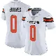 ＃0 Women's Krys Barnes White Limited Cleveland Browns Vapor Untouchable Jersey