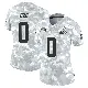 ＃0 Women's Obinna Eze Arctic Camo Limited Cleveland Browns 2024 Salute to Service Jersey
