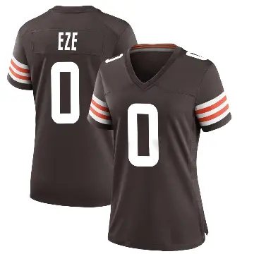 ＃0 Women's Obinna Eze Brown Game Cleveland Browns Team Color Jersey