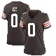 ＃0 Women's Obinna Eze Brown Game Cleveland Browns Team Color Jersey