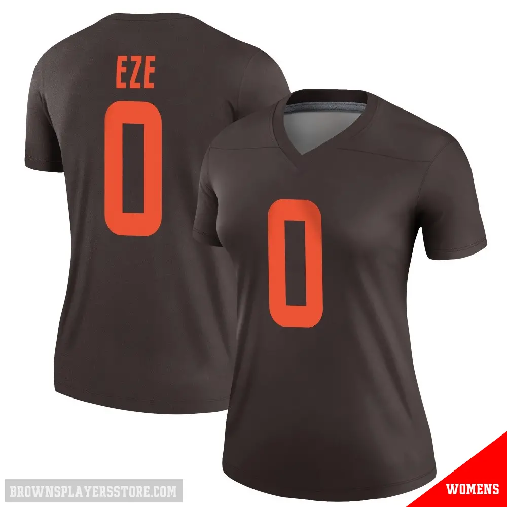 ＃0 Women's Obinna Eze Brown Legend Cleveland Browns Alternate Jersey