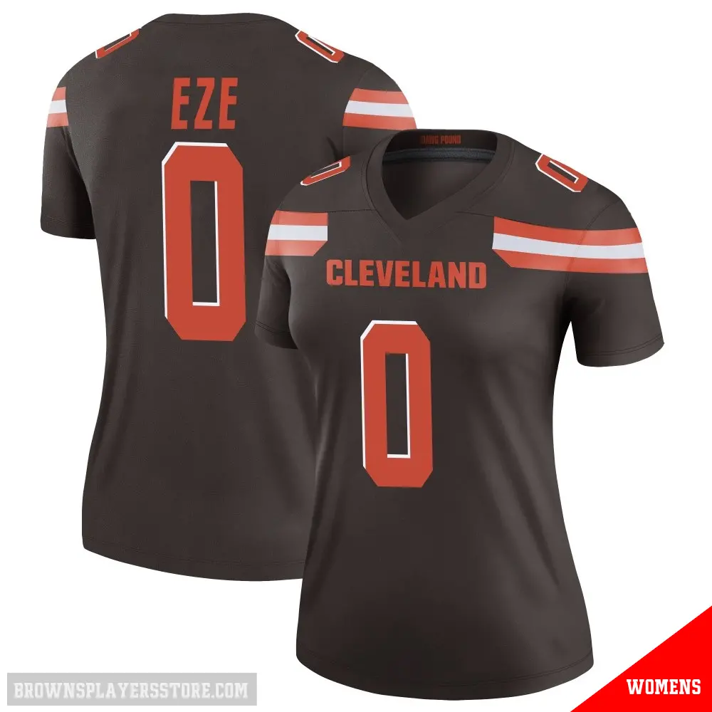 ＃0 Women's Obinna Eze Brown Legend Cleveland Browns Jersey