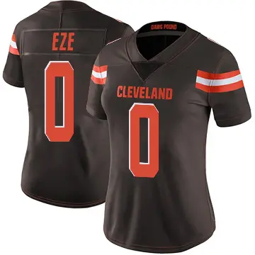＃0 Women's Obinna Eze Brown Limited Cleveland Browns Team Color Vapor Untouchable Jersey