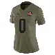＃0 Women's Obinna Eze Olive Limited Cleveland Browns 2025 Salute to Service Jersey