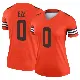 ＃0 Women's Obinna Eze Orange Legend Cleveland Browns Inverted Jersey