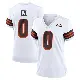 ＃0 Women's Obinna Eze White Game Cleveland Browns 1946 Collection Alternate Jersey