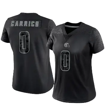 ＃0 Women's Reid Carrico Black Limited Cleveland Browns Reflective Jersey