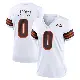 ＃0 Women's Reid Carrico White Game Cleveland Browns 1946 Collection Alternate Jersey