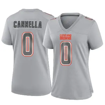 ＃0 Women's Sal Cannella Gray Game Cleveland Browns Atmosphere Fashion Jersey